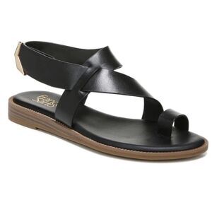 Franco Sarto Gess Strappy Sandals Black Leather Sz 8